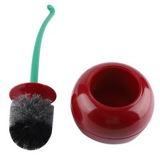 .Cherry - Shape Cleaning Toliet Brush Holder Standing Set Lavatory Bathroom Tool