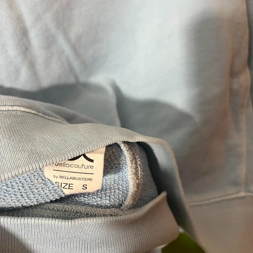 Felpa con cappuccio e zip piccola Y2K blu Bella Couture - Foto 3 di 5