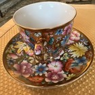 VTG Fifth avenue collection cup and saucer heavy gold gilt and floral Hand Made — photo 5