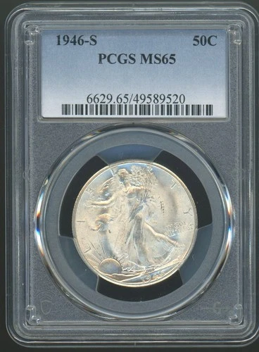 1946-S Walking Liberty Half Dollar *Blast White!* *PCGS Graded MS 65!*