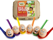 Egg and Spoon Race Game Set Kids Outdoor Garden Sports Day Family Party Game UK