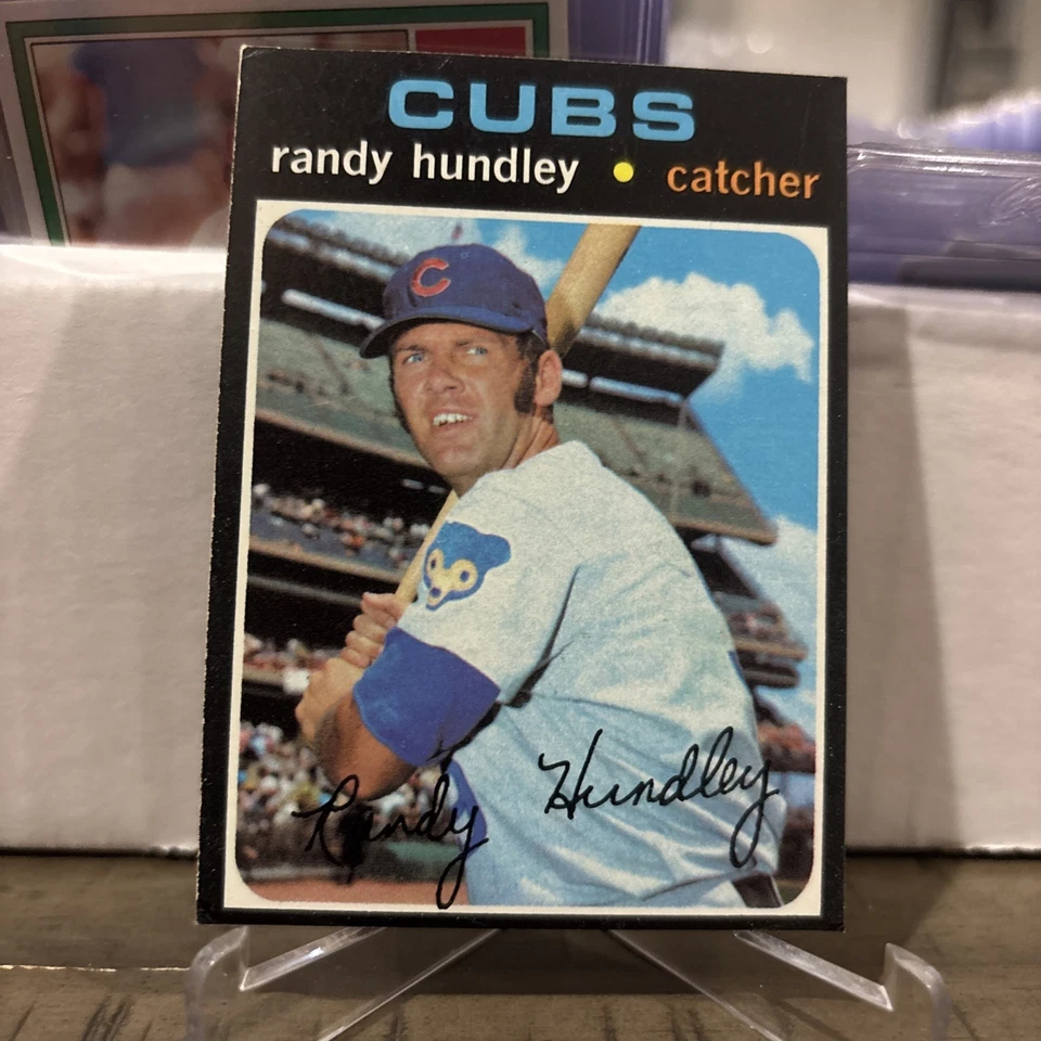 1971 Topps High #592 Randy Hundley Chicago Cubs BASEBALL Card EX+ Free Shipping - Image 4 of 4