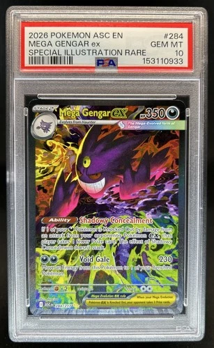 2026 Pokemon Mega Gengar ex Special Illustration Rare #284/217 PSA 10