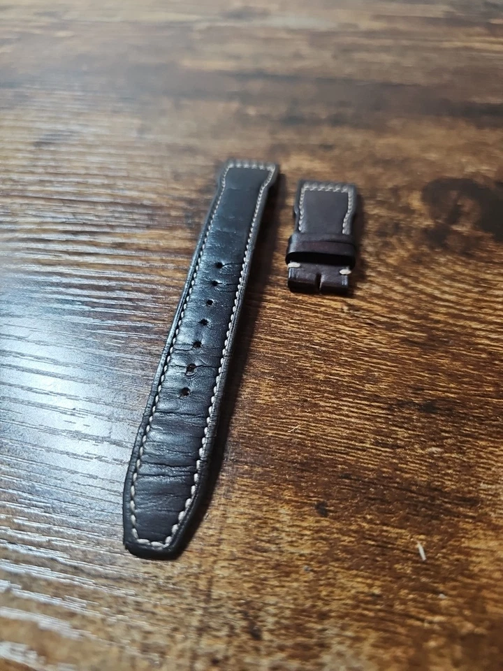 Correa de reloj de cuero marrón piloto grande IWC 21/18 mm OEM IWA59236 Foto 4 de 4