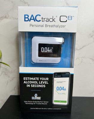 BACtrack C8 Bluetooth Breathalyzer BluFire Fuel Cell, Digital, White