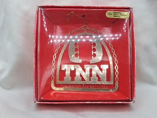 TNN TENNESSEE NASHVILLE NETWORK ADVERTISING CHRISTMAS ORNAMENT MUSIC STATION VTG
