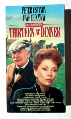 Agatha Christie's Thirteen At Dinner 1985 TV Movie (1995) VHS tape