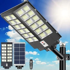 Large 9000W LED Outdoor Solar Street Lights Dusk to Dawn Solar Power Flood Light