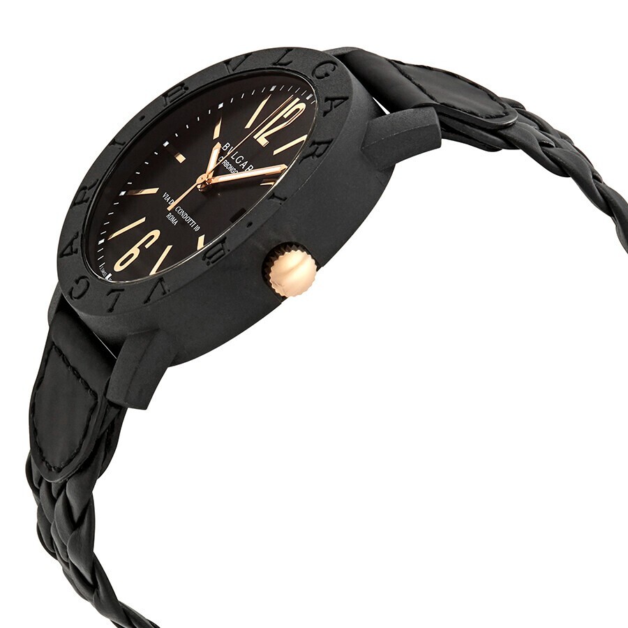 カエデBVLGARI Carbon Octo Finissimo Watch Black 103778 | Bvlgari