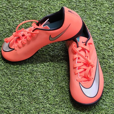 Nike Jr. Mercurial Victory V Turf Kids Soccer Shoes Mango-Silver