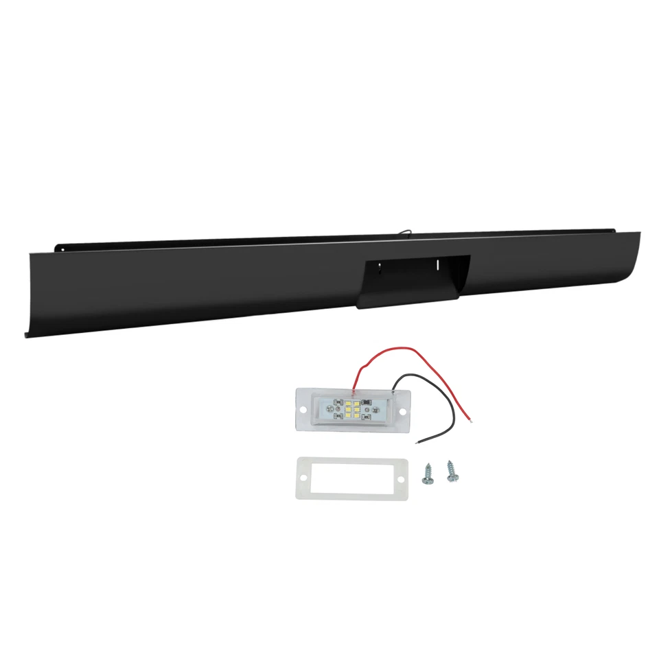 Para-choque traseiro preto Roll Pan para Ford F100 Fleetside 1967-1972 1968 1969 1970 1971 - Imagem 3 de 4