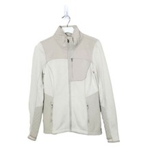 ATHLETA Sandcastle Heather Truckee Fleece Jacket Womens SZ S Quilted Gorp Gym