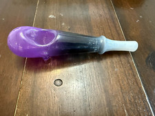 Tazón de tubo de vidrio de 5" berenjena negro púrpura