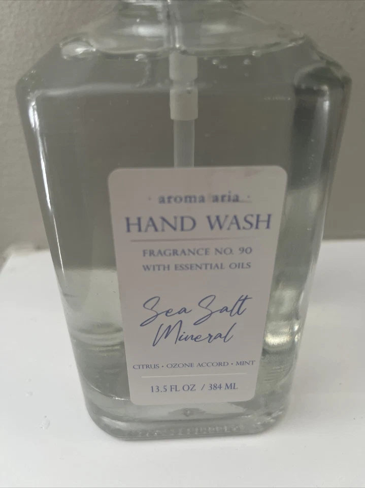 1 Aroma Aria 海盐矿物液体手洗肥皂 13.5 液量盎司每杯玻璃 — 第 2/4 张图片