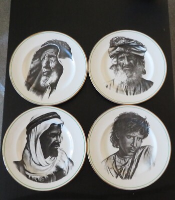 Sons of Arabia Teller Ägyptisches Porzellan, Sammlerstück, 4er Set