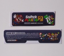 GBA SYSTEM STICKER Game Boy Advance Back Label Decal