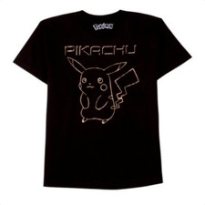 Pokemon Pok mon Boys' Pikachu Short Sleeve Graphic Tee Size XS Black NEW