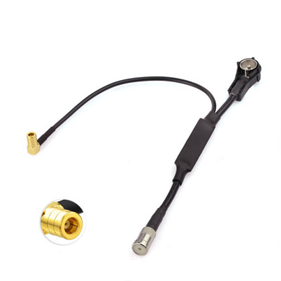 DAB+ Antenna Splitter Adapter FM AM ISO Connector SMB Cable for Car Radio Active