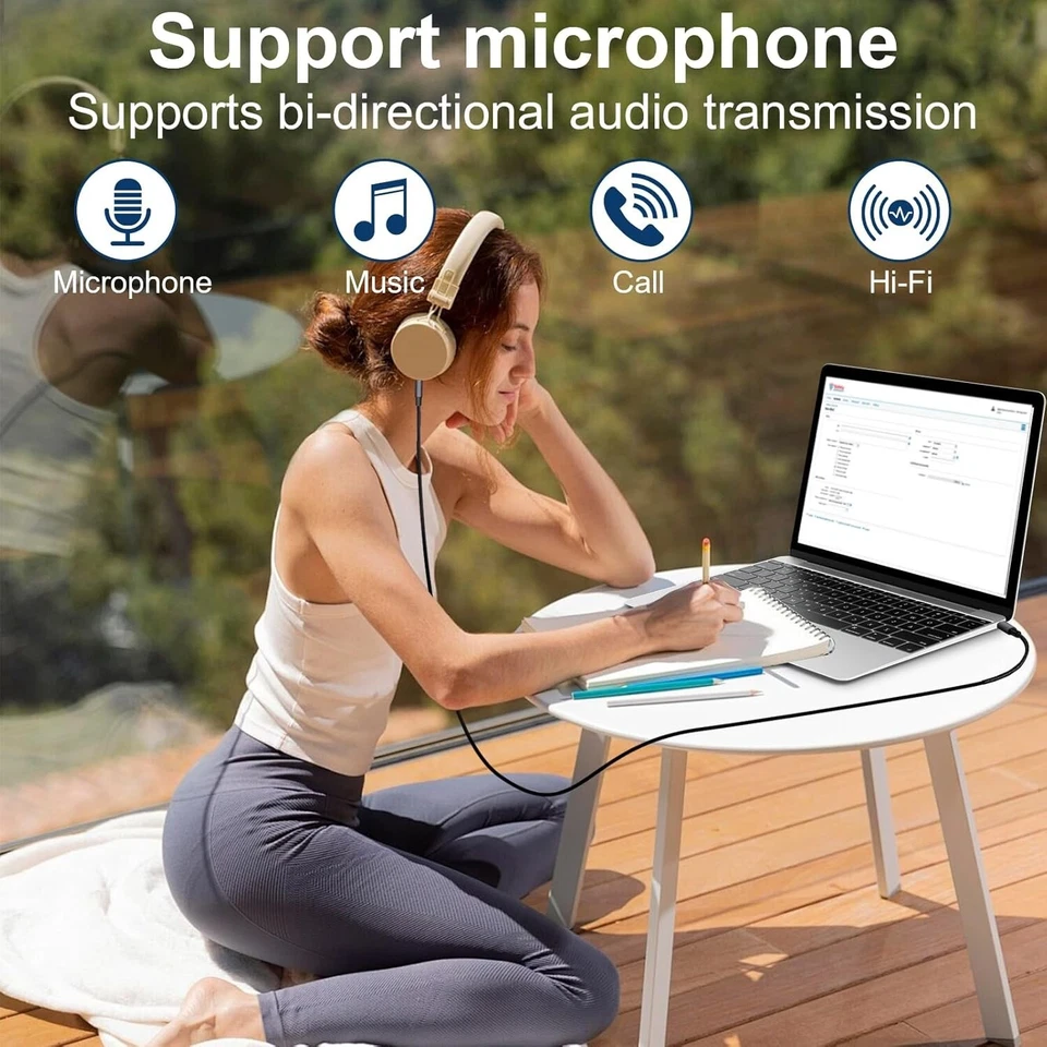 USB-C AUX Kabel in Audio Adapter Klinke 3,5mm für Samsung Huawei Xiaomi iPhone - Bild 2 von 4