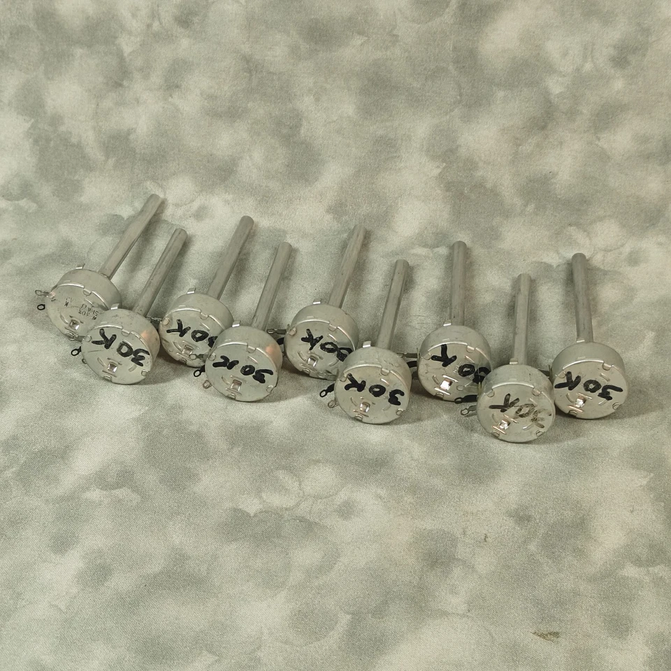 Vtg Centralab WW-030 3Ω Potentiometer Lot (9) 5W Wirewound Long Shaft NOS 🎛️ - Image 2 of 4