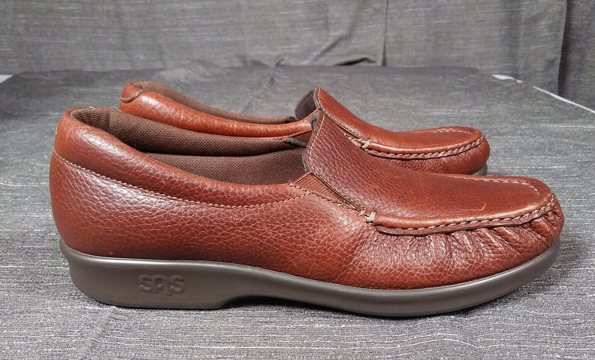 SAS Brown Leather Oxfords Comfortable Moccasin-Style Amazon.com | SAS Sunny Elasticized Comfort Loafer Pecan  main image 3