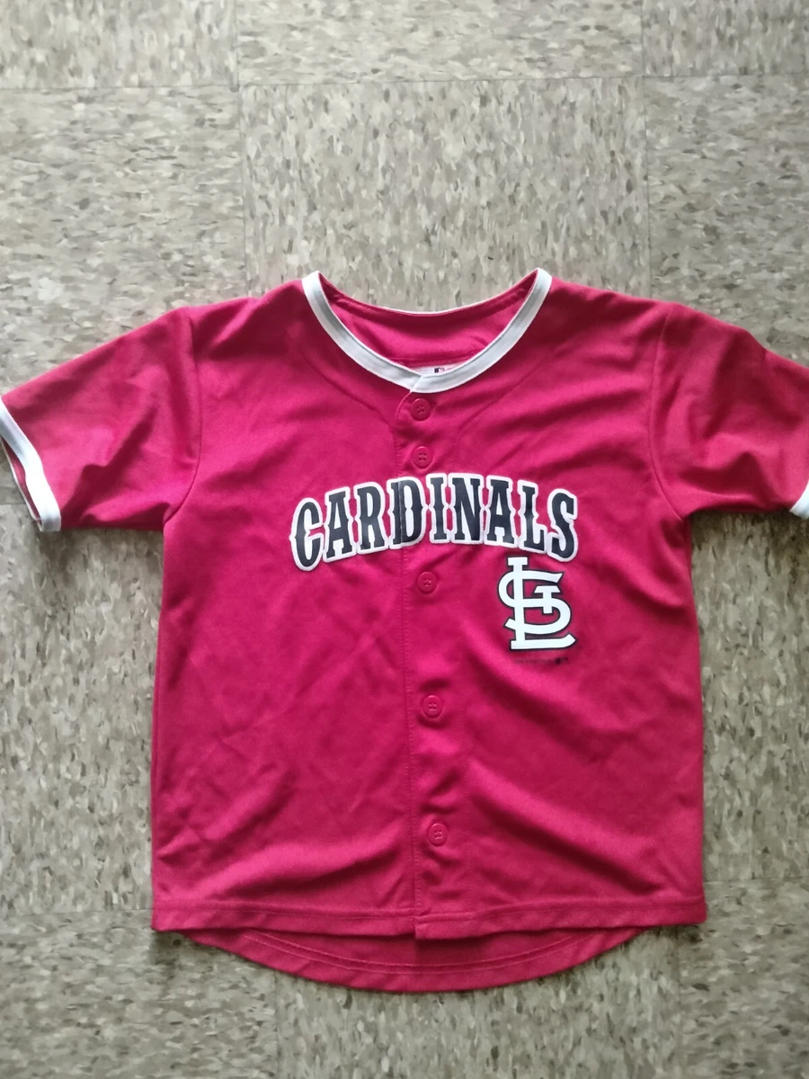 St. Louis Cardinal Jersey Kids 6/8 Game Red Genuine Merchandise MLB strike  Base