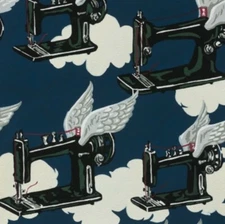 1/2 Bthy Alexander Henry Flying Machine 8573d Sewing Wings Blue Half