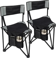 2 Pack Tripod Camping Chairs Folding Lightweight, Portable 3 Legged Tripod Stool