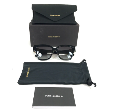 Dolce & Gabbana Sunglasses DG4470 501/8G Black Gold Frames Gray Gradient Lenses s-l400.png main image 2
