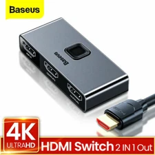 Baseus HDMI Switcher 4K 60Hz Bi-Direction Audio Adapter For PS4 HDTV XBOX Switch