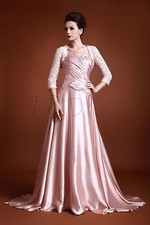 Draped A-Line Strapless Floor-Length Luba's Mother of the Bride Dress  Jacket