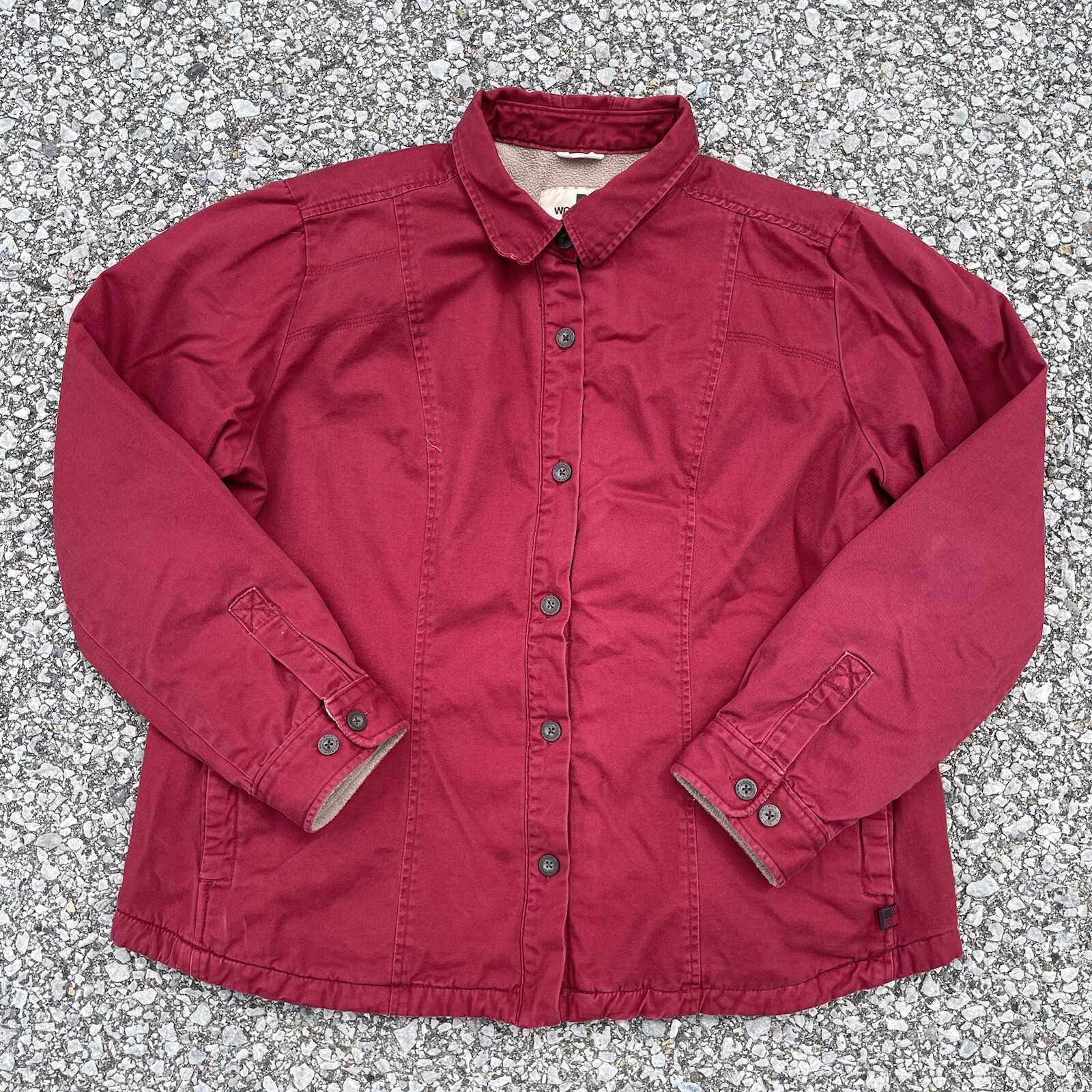 Woolrich Jacket Womens Extra Large Ruby Red Canva… - image 1