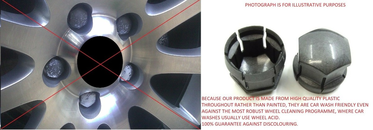 WHEEL NUT COVERS FOR VOLVO V60 XC90 XC60 XC40 S60 V90 19mm BOLT