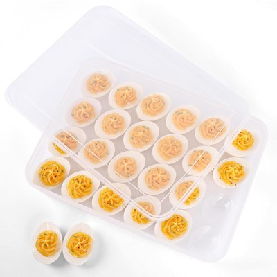 Deviled Egg Carrier with Lid for 24 Eggs - Party Kitchen Storage