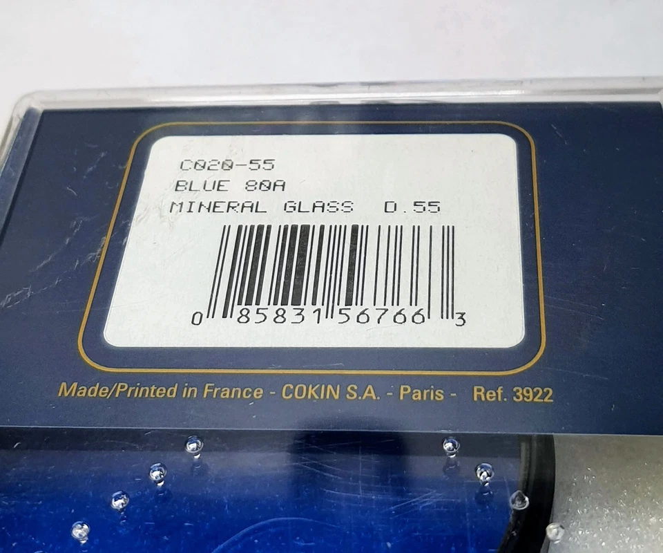 55mm Cokin 80A Blue Glass Lens filter 80 A France Coated 55 mm Camera Color 80-A - Image 4 of 4