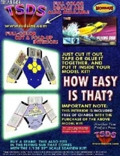 TSDS 104 x 1/128 Mini Flying Sub Color Fold-Up Interior for Moebius