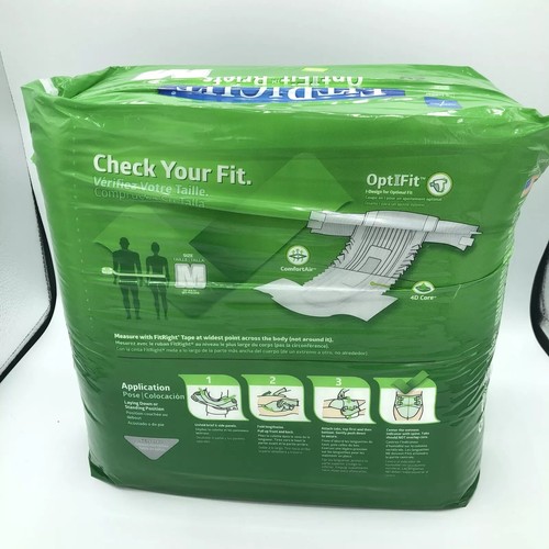 Medline FitRight Adult Diapers 20 Medium Incontinence Briefs 32-44 inch New!! - Picture 4 of 8