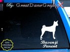 Basenji -Mom -Dad -Parent(s) Vinyl Decal Sticker -Color Choice -High Quality