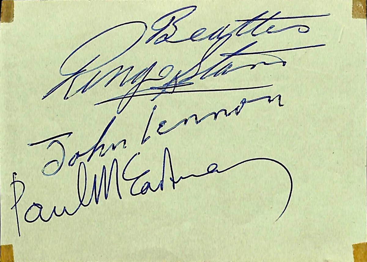 The Beatles PAUL McCARTNEY & RINGO STARR Signed Autograph