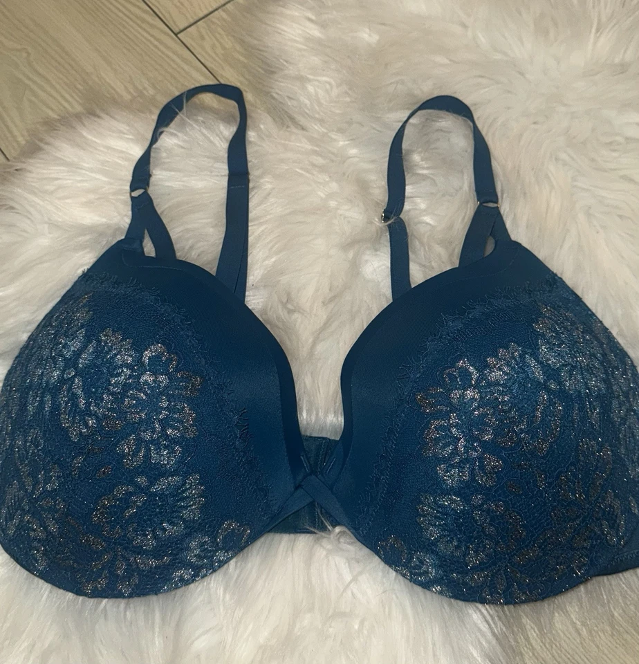 Sujetador Maidenform DM9900 Love the Lift Push Up Demi acolchado UW encaje para mujer 40D verde azulado Foto 3 de 4