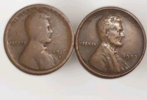 Two Tough S Mints 1916 S & 1923 S Lincoln Wheat Cents VG/Fine Free Post