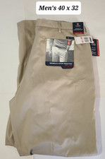 Chaps  Wrinkle & Stain Resistant Men's Khaki Pants Size 40x32 NWT