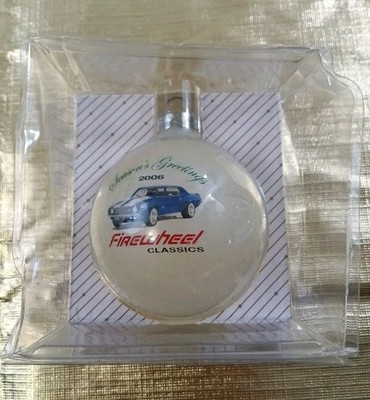 Chevy 1969 Yenko Camero Glass Christmas Ornament Fire Wheel Classic 2006 White