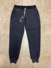 FIGS Zamora Jogger Scrub Pants Women s XS Gray Pink Drawstring