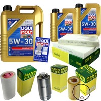 Mann Inspektionspaket 7L Liqui Moly Longlife III 5W-30 FüR BMW 5Er E39 520D