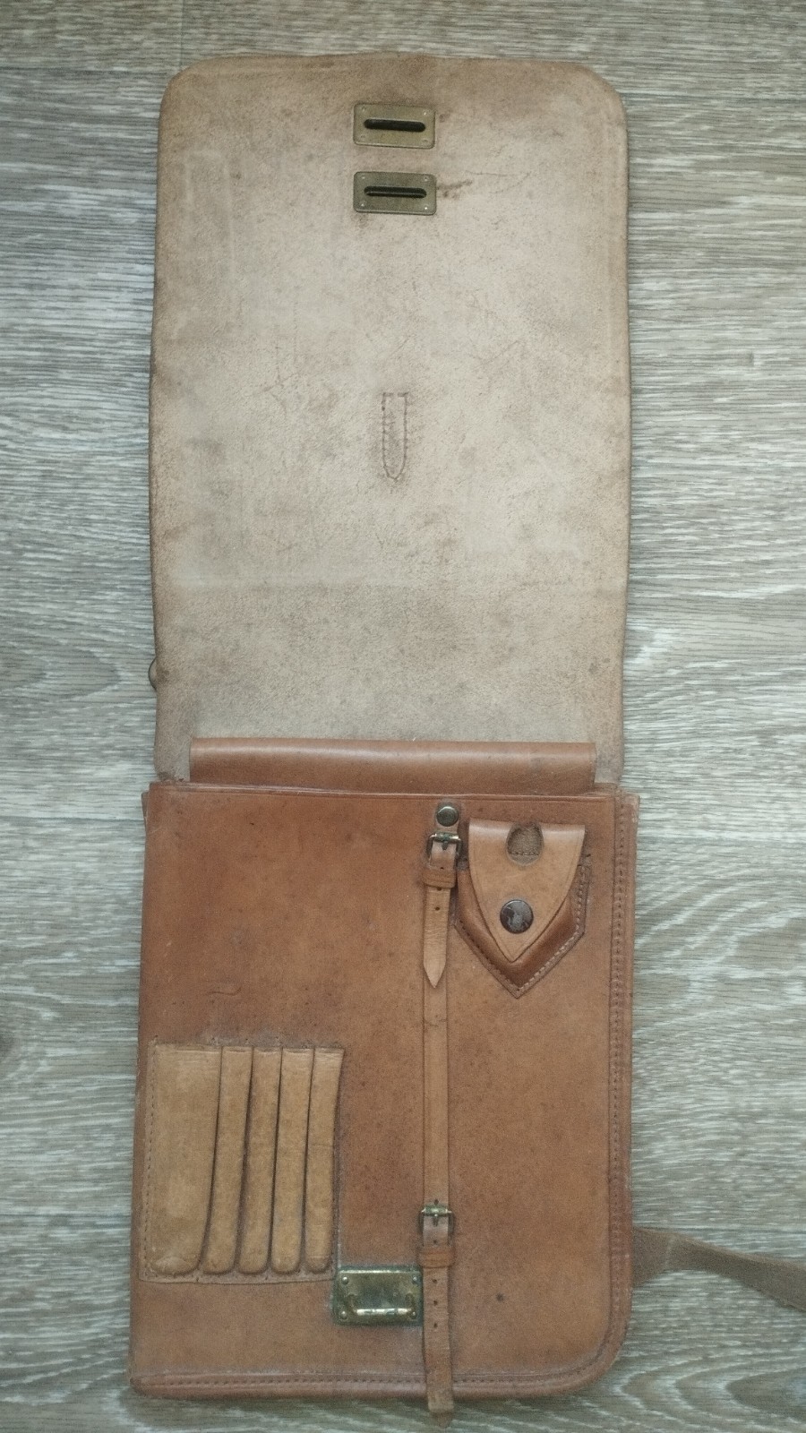 WWII Soviet Red Army Officer Leather Field Bag 1940s Collectible USSR — image 1