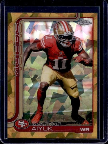 2025 Topps Chrome Sapphire Brandon Aiyuk Gold Refractor #/50 49ers