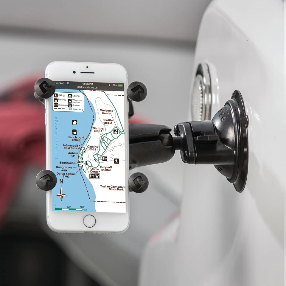 X-Grip Phone Mount with RAM Twist-Lock Suction Cup RAM-B-166-UN7U with Medium... - Image 3 of 4