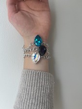 Swarovski Crystal Pear Shaped Bracelet - Hypoallergenic - Gift, Woman, Man,