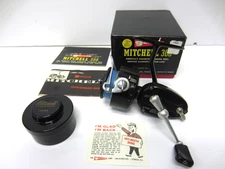 GARCIA MITCHELL 300 SPIN REEL w/ BOX, ADDTIONAL LARGE SPOOL, CASE, AND DOC'S